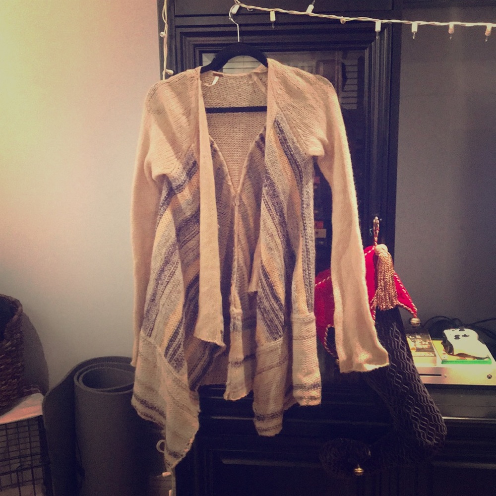 Long free people cardigan